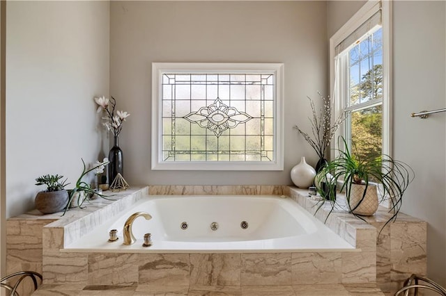 bathroom featuring a jetted tub