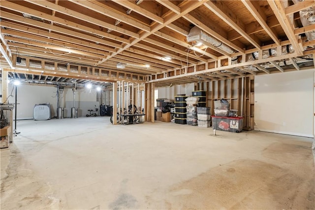 view of basement