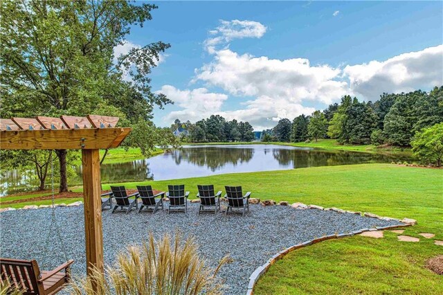 view of yard featuring a gazebo and a pergola