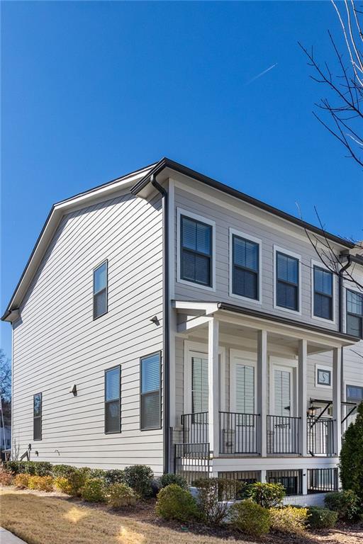 view of home's exterior with covered porch