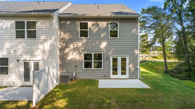 1410 Aura Ln, Lawrenceville, GA 30045 - back of house with a patio, a yard, and cooling unit