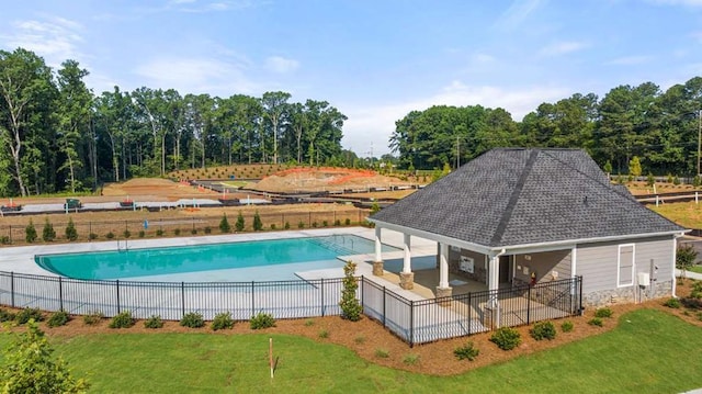 1410 Aura Ln, Lawrenceville, GA 30045 - community pool featuring a patio