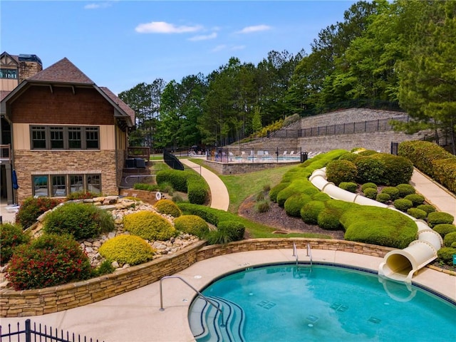 36 Evergreen Way, Dallas, GA 30157 - view of pool with a water slide