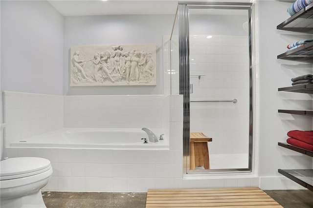 845 Spring St NW Unit 129, Atlanta, GA 30308 - bathroom featuring a bath, a shower stall, and toilet