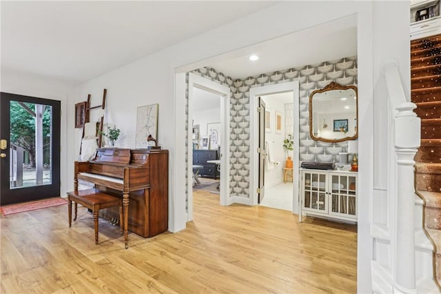 interior space featuring light hardwood / wood-style flooring