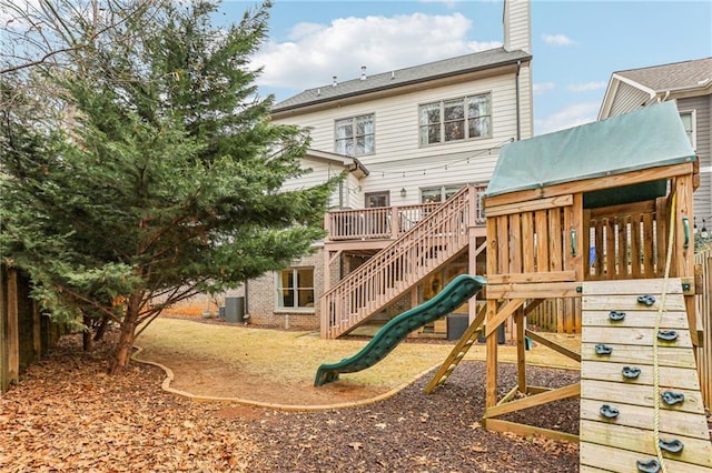 view of playground with central AC unit