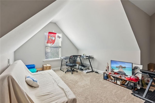 interior space with vaulted ceiling