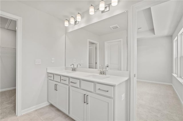 bathroom with vanity