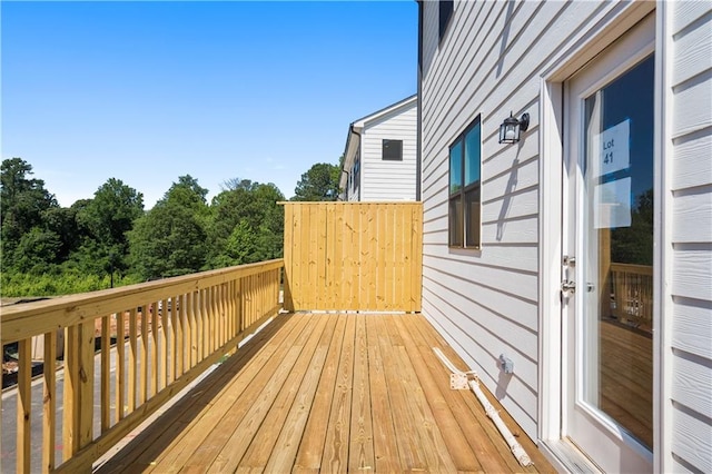 view of wooden terrace