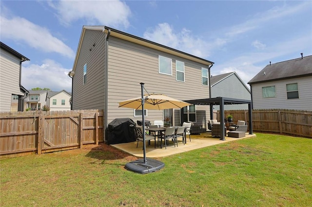 382 Winston Cir, Canton, GA 30114 - rear view of house featuring a patio area, outdoor lounge area, and a gazebo