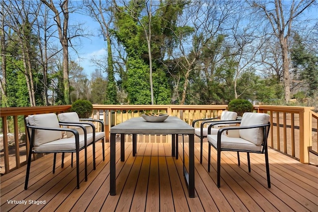 view of wooden terrace