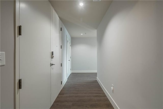 20 10th St NW Unit 704, Atlanta, GA 30309 - corridor with dark wood-style floors and recessed lighting