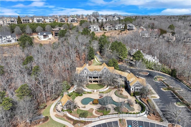 aerial view with a residential view