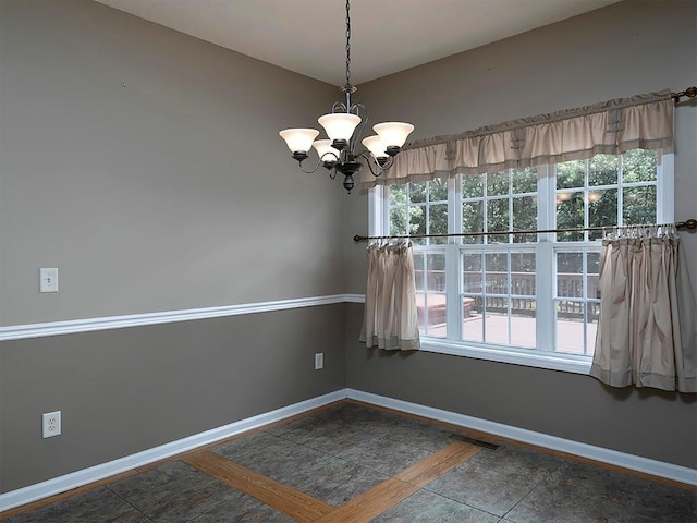 5 Glenn Eagles Vw, Hiram, GA 30141 - tiled empty room with a chandelier and baseboards