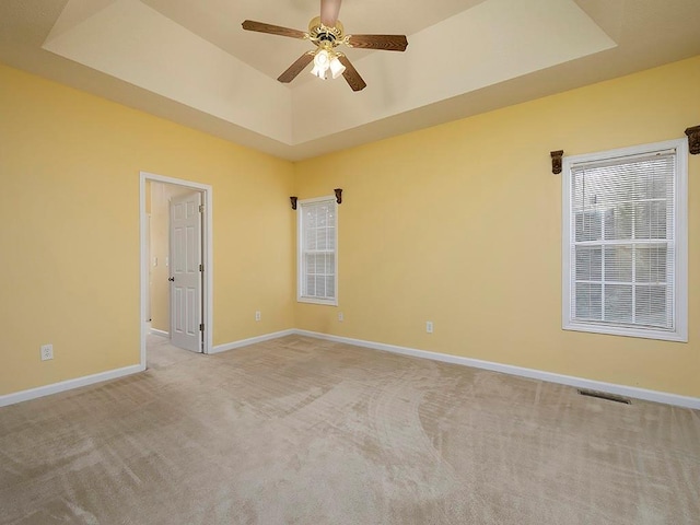 5 Glenn Eagles Vw, Hiram, GA 30141 - empty room featuring carpet flooring, a ceiling fan, and a raised ceiling