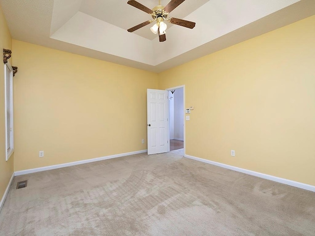 5 Glenn Eagles Vw, Hiram, GA 30141 - spare room with carpet, a ceiling fan, and a raised ceiling
