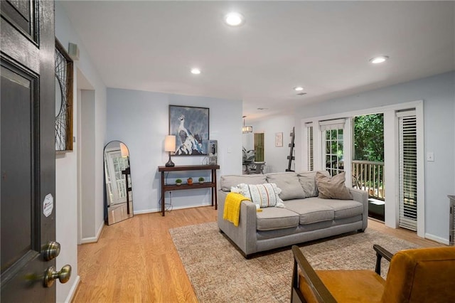 1445 Monroe Dr NE Unit C13, Atlanta, GA 30324 - living area featuring light wood-style floors, recessed lighting, and baseboards