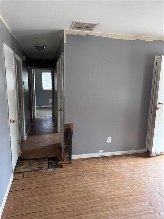 hallway featuring light hardwood / wood-style floors