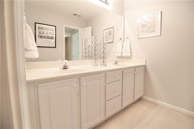 318 Ivy Manor Dr NW, Marietta, GA 30064 - full bathroom with double vanity and baseboards