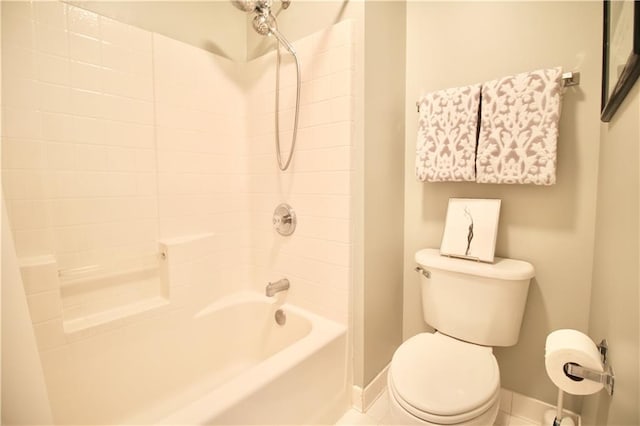 318 Ivy Manor Dr NW, Marietta, GA 30064 - bathroom featuring toilet, baseboards, and  shower combination