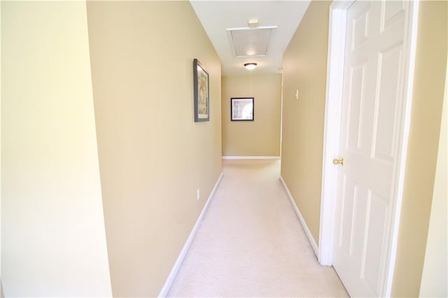 318 Ivy Manor Dr NW, Marietta, GA 30064 - corridor with attic access, baseboards, and light colored carpet