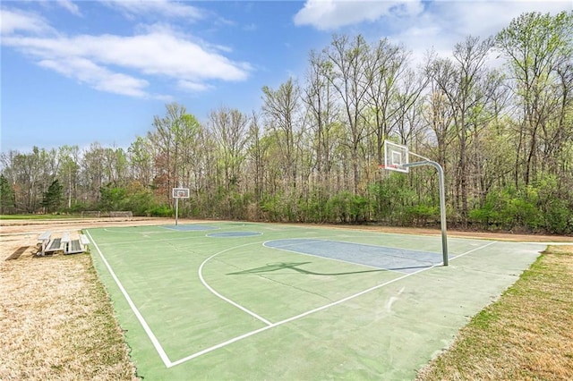view of basketball court with community basketball court