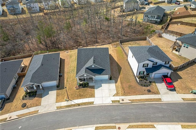 aerial view of residential area