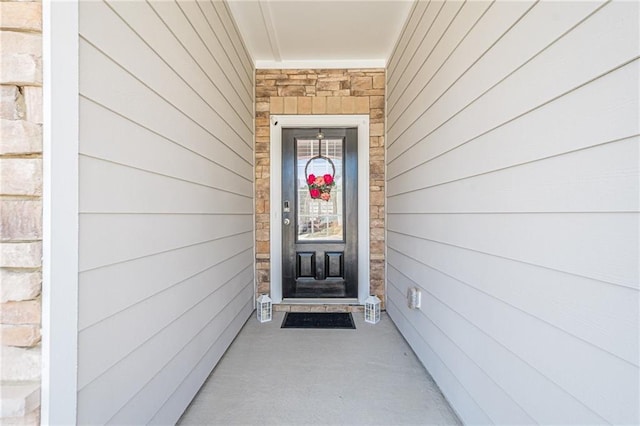 view of exterior entry