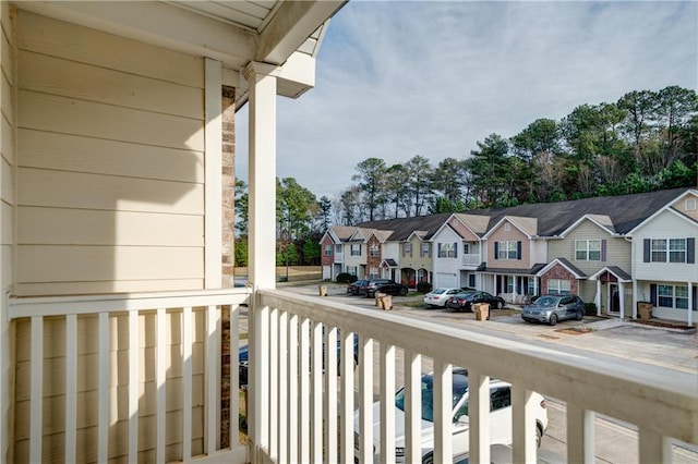 balcony with a residential view