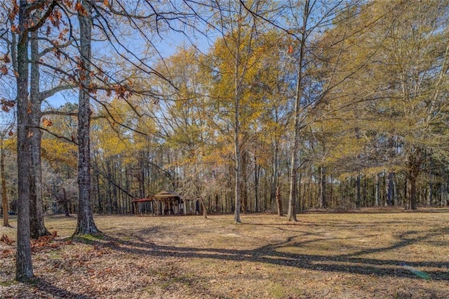 view of yard featuring a gazebo