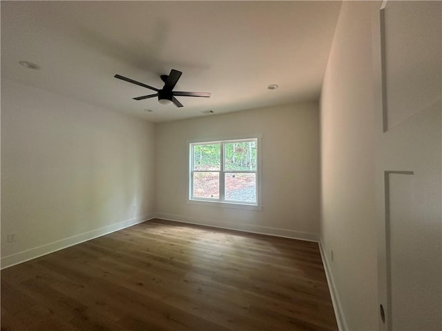 55 Noah Mountain Rd, Dahlonega, GA 30533 - spare room featuring wood finished floors, baseboards, ceiling fan, and recessed lighting