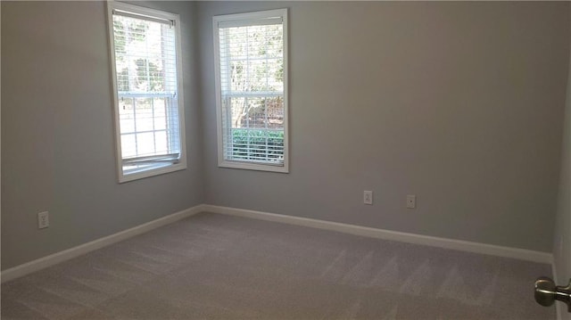 unfurnished room featuring carpet floors