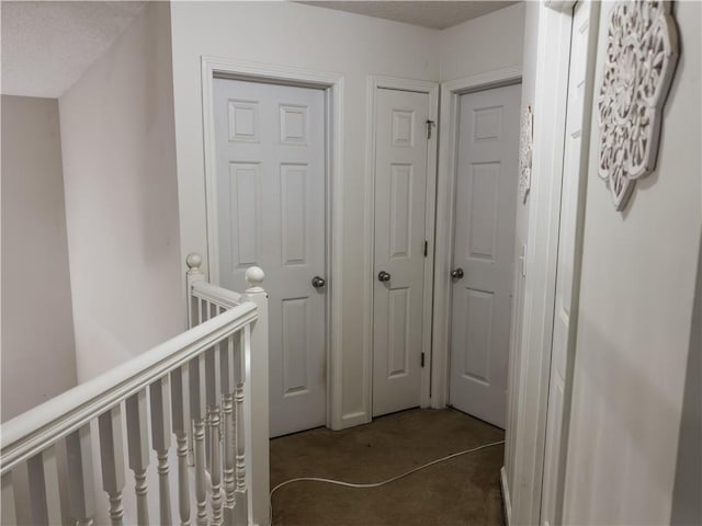 111 Bexley Ln, Douglasville, GA 30134 - hall with carpet floors and a textured ceiling