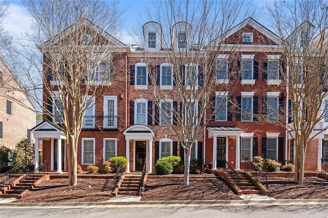 view of front of property with brick siding