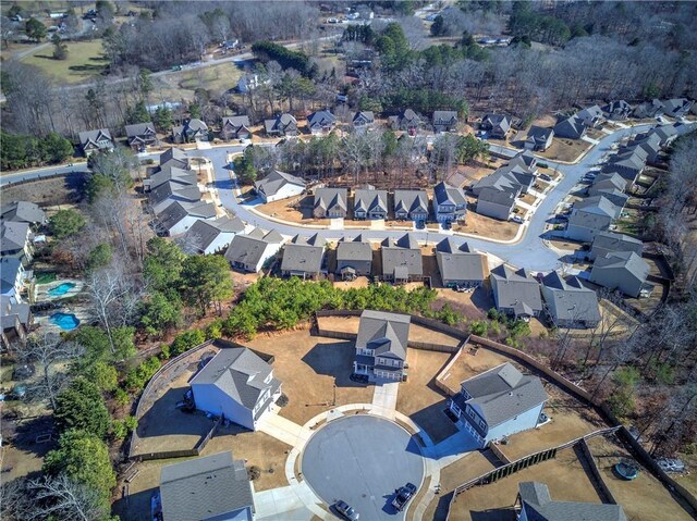 drone / aerial view with a residential view