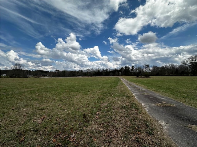 view of street featuring a rural view