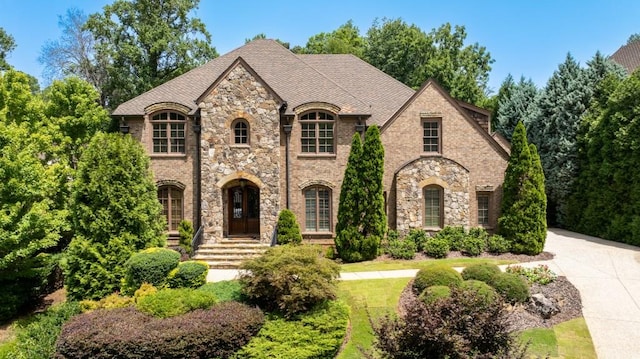 view of french country home