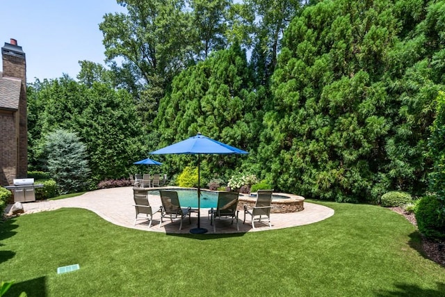 view of patio / terrace with area for grilling