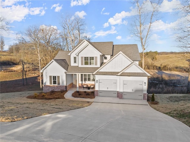 craftsman-style house featuring a garage