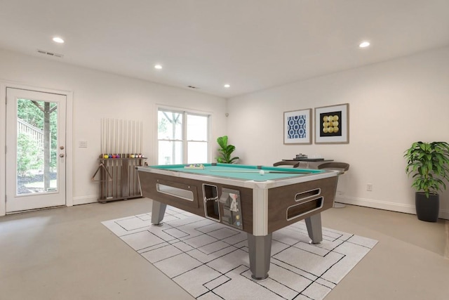 11760 Stratham Dr, Alpharetta, GA 30009 - recreation room with billiards, plenty of natural light, and recessed lighting