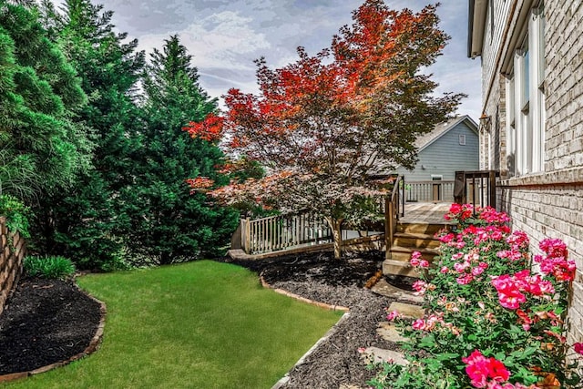 11760 Stratham Dr, Alpharetta, GA 30009 - view of green lawn featuring a deck