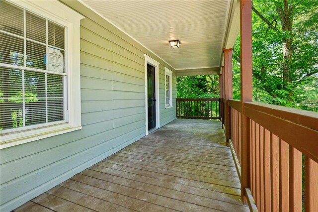 view of wooden deck