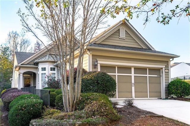 view of front of home featuring a garage