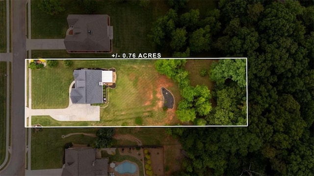 aerial view of property's location featuring property boundaries highlighted