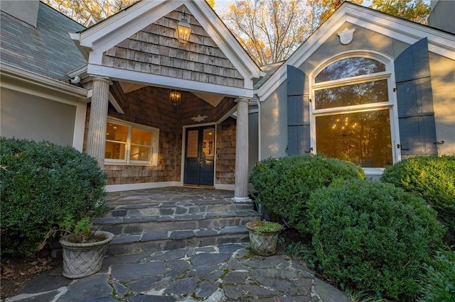 4252 Tall Hickory Trl, Gainesville, GA 30506 - doorway to property featuring a porch and french doors