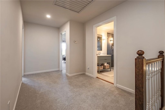 4252 Tall Hickory Trl, Gainesville, GA 30506 - corridor with carpet, baseboards, and an upstairs landing