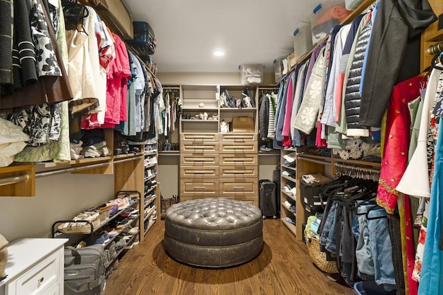 7265 Hunters Branch Dr, Sandy Springs, GA 30328 - walk in closet featuring wood finished floors