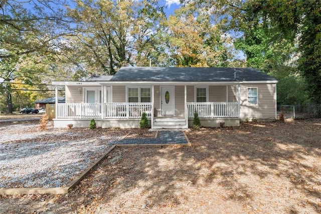 view of front of house with covered porch