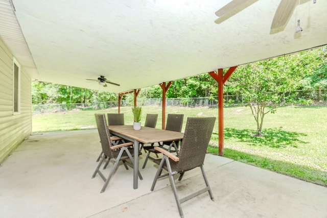 750 Jett Roberts Rd, Jefferson, GA 30549 - view of patio featuring ceiling fan and outdoor dining area