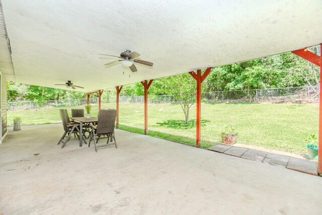 750 Jett Roberts Rd, Jefferson, GA 30549 - view of patio featuring ceiling fan and outdoor dining space